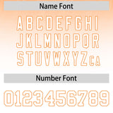 Custom Orange White Gradient Fashion Outdoor Authentic Football Jersey