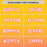 Custom Gold Pink Gradient Fashion Outdoor Authentic Football Jersey