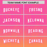 Custom Pink Gold Gradient Fashion Outdoor Authentic Football Jersey