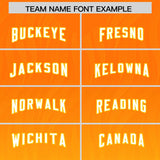 Custom Orange Gold Gradient Fashion Outdoor Authentic Football Jersey