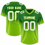Custom Kelly Green Neon Green Gradient Fashion Outdoor Authentic Football Jersey