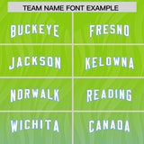 Custom Neon Green Powder Blue Gradient Fashion Outdoor Authentic Football Jersey