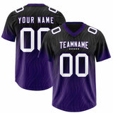 Custom Black Purple Gradient Fashion Outdoor Authentic Football Jersey
