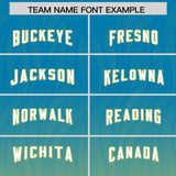 Custom Panther Blue Champagne Gradient Fashion Outdoor Authentic Football Jersey