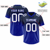 Custom Navy Royal Gradient Fashion Outdoor Authentic Football Jersey