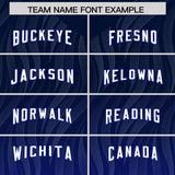 Custom Navy Royal Gradient Fashion Outdoor Authentic Football Jersey