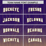 Custom Purple Old Gold Gradient Fashion Outdoor Authentic Football Jersey