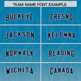 Custom Panther Blue Gray Gradient Fashion Outdoor Authentic Football Jersey