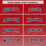 Custom Red Gray Gradient Fashion Outdoor Authentic Football Jersey