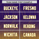 Custom Purple Gold Gradient Fashion Outdoor Authentic Football Jersey