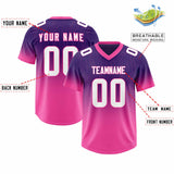 Custom Purple Pink Gradient Fashion Outdoor Authentic Football Jersey