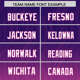 Custom Purple Pink Gradient Fashion Outdoor Authentic Football Jersey