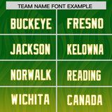 Custom Kelly Green Gold Gradient Fashion Outdoor Authentic Football Jersey