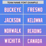 Custom Powder Blue Pink Gradient Fashion Outdoor Authentic Football Jersey