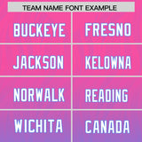 Custom Pink Powder Blue Gradient Fashion Outdoor Authentic Football Jersey