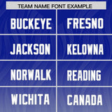 Custom Royal Gray Gradient Fashion Outdoor Authentic Football Jersey