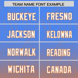 Custom Powder Blue Orange Gradient Fashion Outdoor Authentic Football Jersey