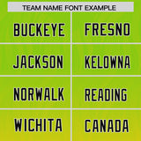 Custom Neon Green Gold Gradient Fashion Outdoor Authentic Football Jersey