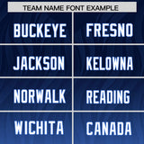 Custom Navy Powder Blue Gradient Fashion Outdoor Authentic Football Jersey