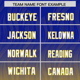 Custom Royal Gold Gradient Fashion Outdoor Authentic Football Jersey