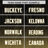 Custom Black Old Gold Gradient Fashion Outdoor Authentic Football Jersey