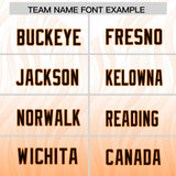 Custom White Orange Gradient Fashion Outdoor Authentic Football Jersey