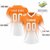 Custom Orange White Gradient Fashion Outdoor Authentic Football Jersey