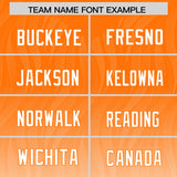 Custom Orange White Gradient Fashion Outdoor Authentic Football Jersey