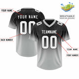 Custom Black Gray Gradient Fashion Outdoor Authentic Football Jersey