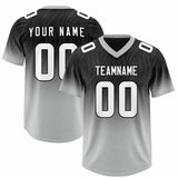 Custom Black Gray Gradient Fashion Outdoor Authentic Football Jersey