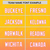 Custom Gold Pink Gradient Fashion Outdoor Authentic Football Jersey