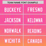 Custom Pink Gold Gradient Fashion Outdoor Authentic Football Jersey