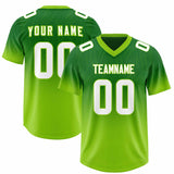 Custom Kelly Green Neon Green Gradient Fashion Outdoor Authentic Football Jersey