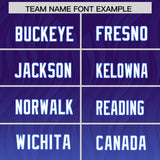 Custom Purple Powder Blue Gradient Fashion Outdoor Authentic Football Jersey