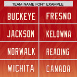 Custom Red Khaki Gradient Fashion Outdoor Authentic Football Jersey