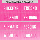 Custom Pink White Gradient Fashion Outdoor Authentic Football Jersey