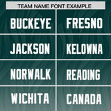 Custom Midnight Green Gray Gradient Fashion Outdoor Authentic Football Jersey