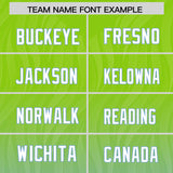 Custom Neon Green Powder Blue Gradient Fashion Outdoor Authentic Football Jersey