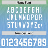 Custom Neon Green Powder Blue Gradient Fashion Outdoor Authentic Football Jersey