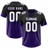 Custom Black Purple Gradient Fashion Outdoor Authentic Football Jersey