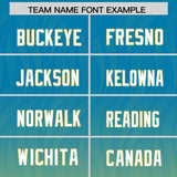 Custom Panther Blue Champagne Gradient Fashion Outdoor Authentic Football Jersey