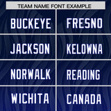 Custom Navy Royal Gradient Fashion Outdoor Authentic Football Jersey