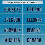 Custom Panther Blue Gray Gradient Fashion Outdoor Authentic Football Jersey