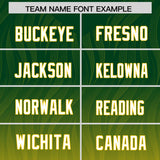 Custom Green Gold Gradient Fashion Outdoor Authentic Football Jersey