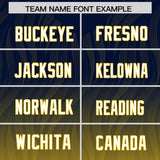 Custom Navy Gold Gradient Fashion Outdoor Authentic Football Jersey