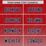 Custom Red Gray Gradient Fashion Outdoor Authentic Football Jersey