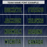 Custom Navy Gray Gradient Fashion Outdoor Authentic Football Jersey