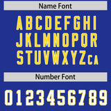 Custom Royal Gold Side Stripe Pattern Authentic Football Jersey