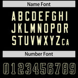 Custom Black Cream Side Stripe Pattern Authentic Football Jersey