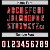 Custom Black Red Side Stripe Pattern Authentic Football Jersey